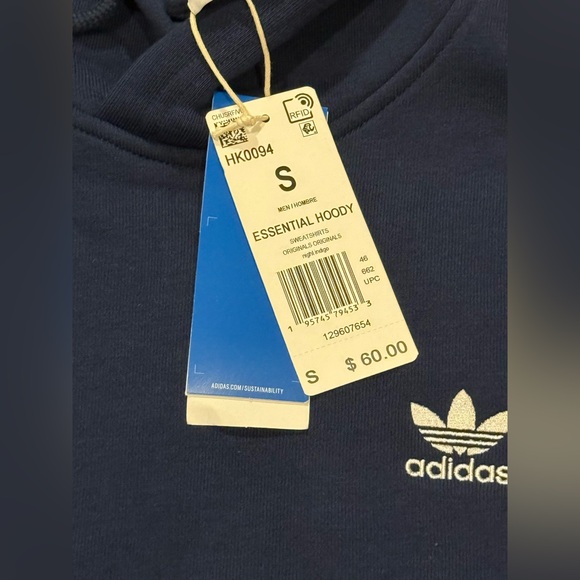 Adidas Essential Hoody Night Indigo - Picture 4 of 5